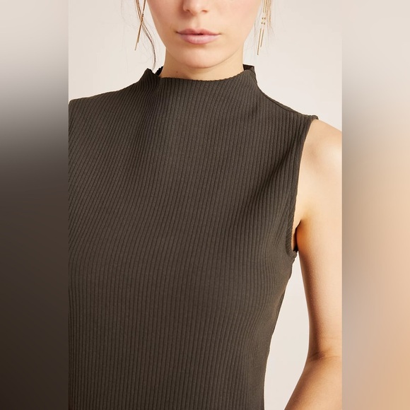 Antropologie Sleeveless Ribbed Mock Neck Top- size xs - Picture 4 of 9